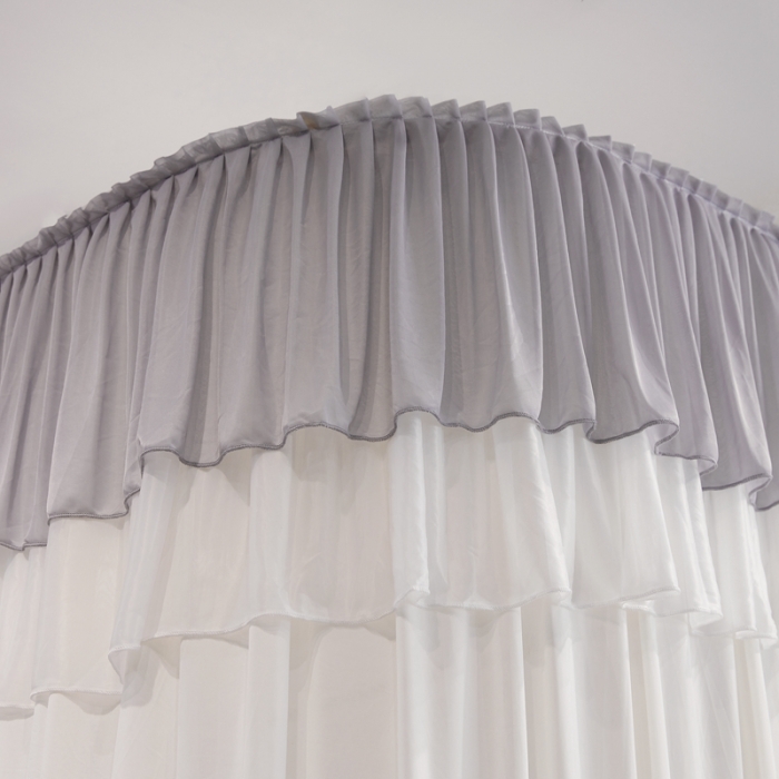 91家纺网 家纺一手货源 找家纺 梦尔佳 2022新款防蚊落地U型蚊帐纱-雅典娜-雅灰