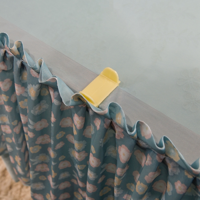 91家纺网 家纺一手货源 找家纺 梦尔佳 2022新款防蚊落地U型蚊帐纱-雅典娜-水沫绿