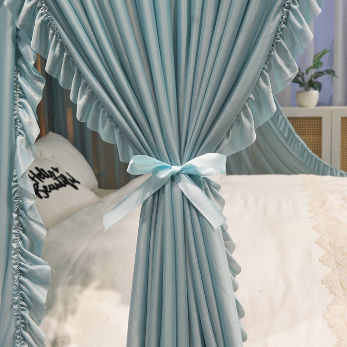 91家纺网 家纺一手货源 找家纺 梦尔佳 2022新款防蚊落地U型蚊帐布-雅典娜-水沫绿