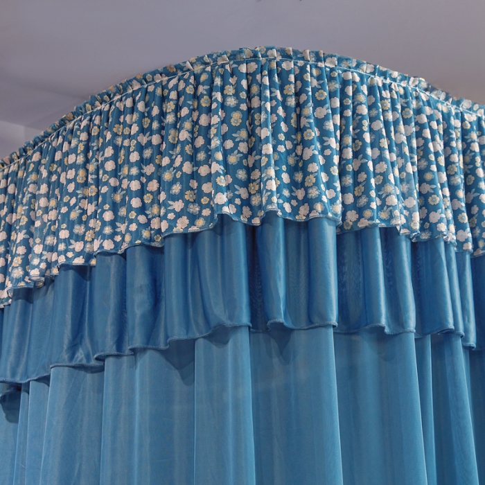 91家纺网 家纺一手货源 找家纺 梦尔佳 2022新款防蚊落地U型蚊帐布-雅典娜-宝蓝