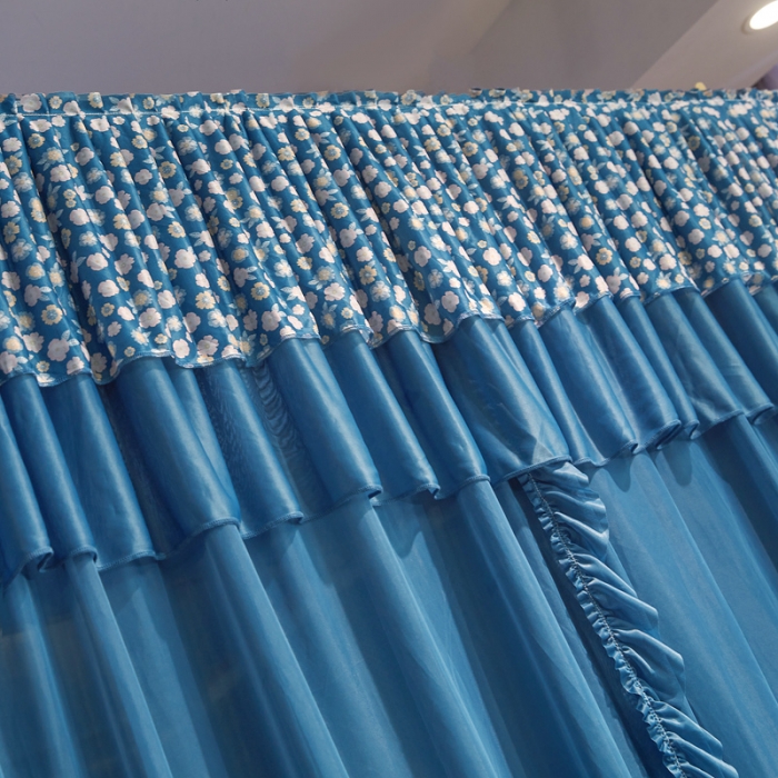 91家纺网 家纺一手货源 找家纺 梦尔佳 2022新款防蚊落地U型蚊帐布-雅典娜-宝蓝