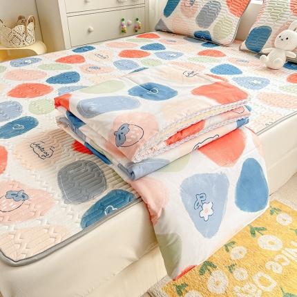 寐居 2022新款乳胶凉席水洗棉夏被三件套四件套 雨花石