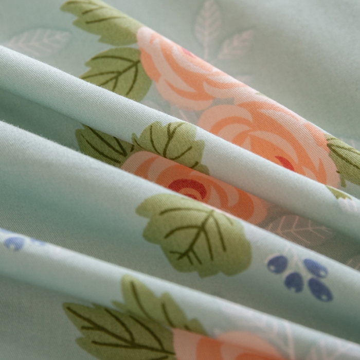 91家纺网 家纺一手货源 找家纺 添越 小清新韩版蕾丝花边纯棉夹棉床盖三件套全棉 安娜花园