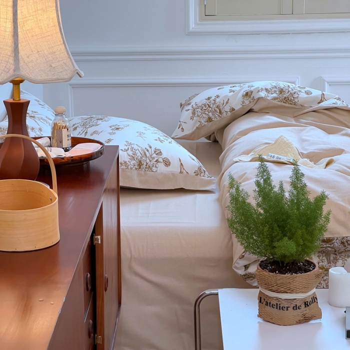 91家纺网 家纺一手货源 找家纺 昔可2022新款轻奢dior风四件套 蝴蝶玫瑰 金