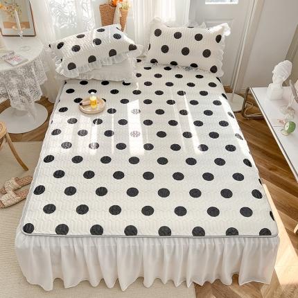 91家纺网 家纺一手货源 找家纺 （总）柒月 2022新款凉感丝乳胶床裙款凉席