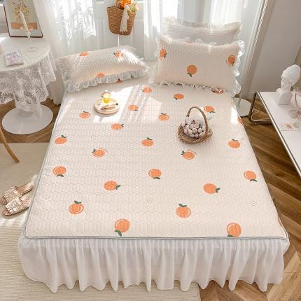 91家纺网 家纺一手货源 找家纺 （总）柒月 2022新款凉感丝乳胶床裙款凉席