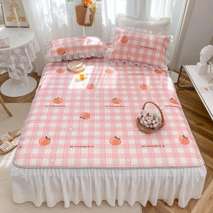 91家纺网 家纺一手货源 找家纺 （总）柒月 2022新款凉感丝乳胶床裙款凉席