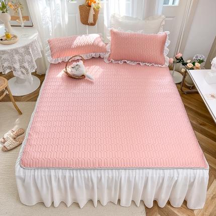 91家纺网 家纺一手货源 找家纺 （总）柒月 2022新款凉感丝乳胶床裙款凉席