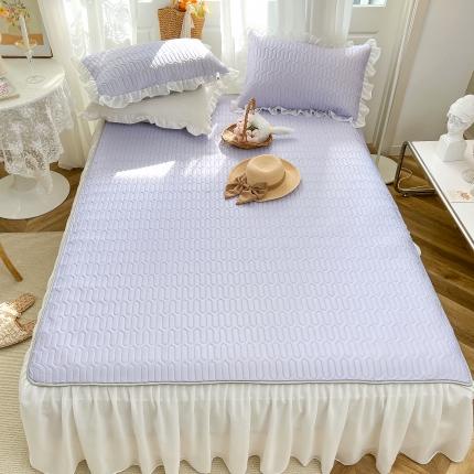 91家纺网 家纺一手货源 找家纺 （总）柒月 2022新款凉感丝乳胶床裙款凉席