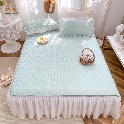 91家纺网 家纺一手货源 找家纺 （总）柒月 2022新款凉感丝乳胶床裙款凉席