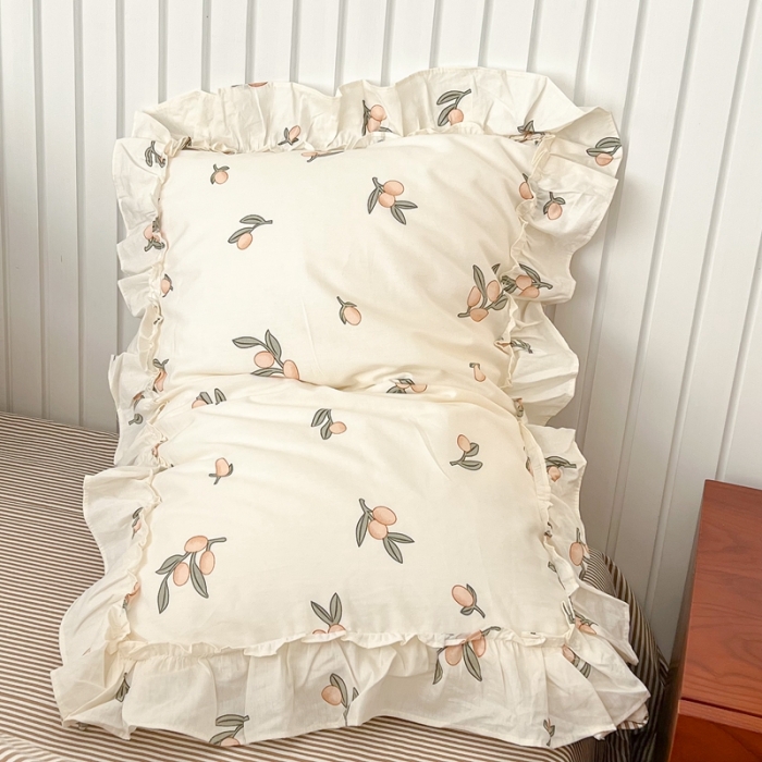 91家纺网 家纺一手货源 找家纺 昔可2022新款复古花花边四件套 小枇杷