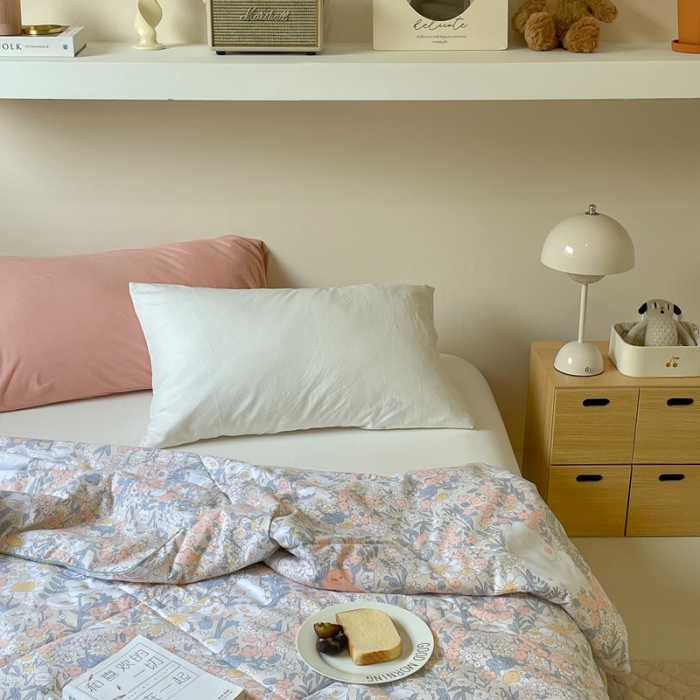 91家纺网 家纺一手货源 找家纺 星期八 2022新款A类水洗棉大豆夏被被子被芯 丛林女孩