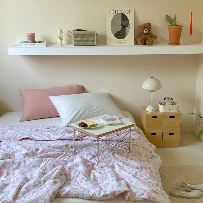 91家纺网 家纺一手货源 找家纺 星期八 2022新款A类水洗棉大豆夏被被子被芯 花丛