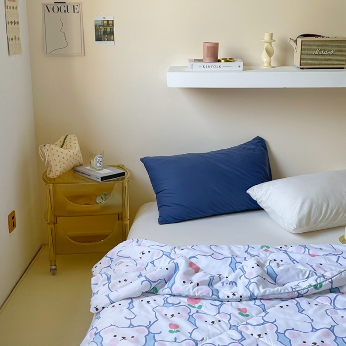 91家纺网 家纺一手货源 找家纺 星期八 2022新款A类水洗棉大豆夏被被子被芯 小熊