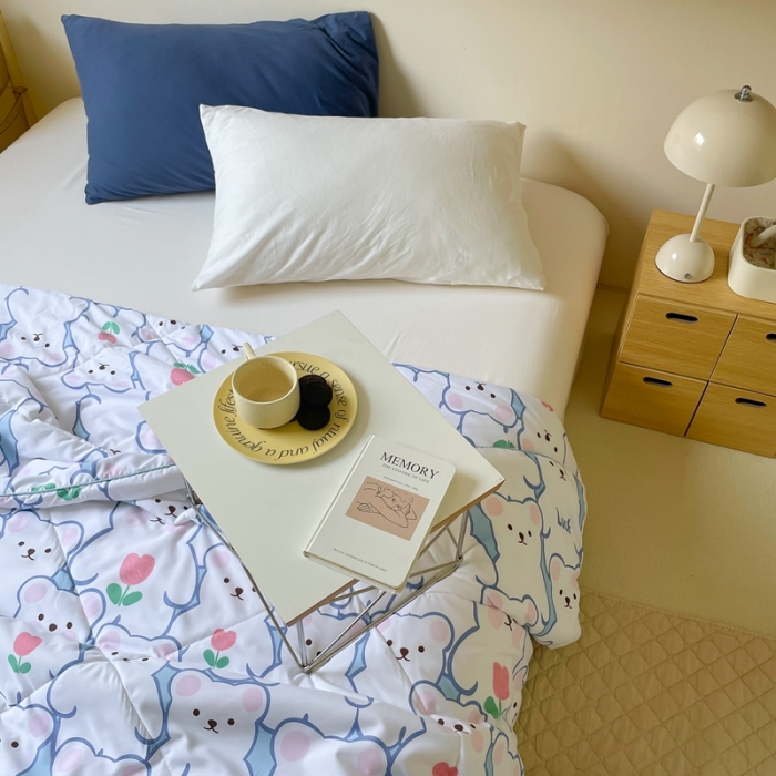 91家纺网 家纺一手货源 找家纺 星期八 2022新款A类水洗棉大豆夏被被子被芯 小熊