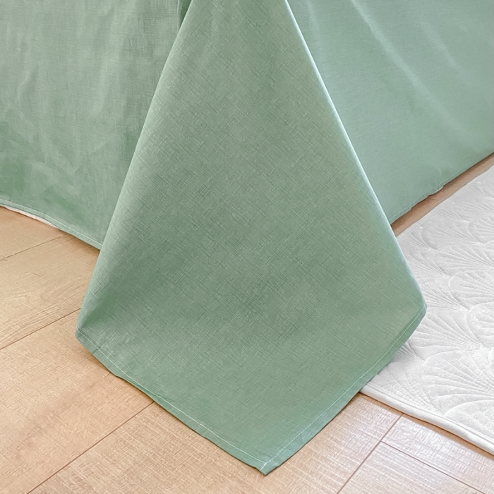 91家纺网 家纺一手货源 找家纺 昔可2022新款混搭纯色棋盘格套件四件套 果绿黄棋盘