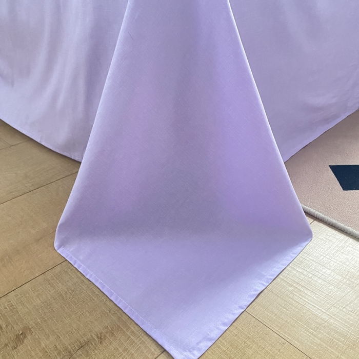 91家纺网 家纺一手货源 找家纺 昔可2022新款混搭纯色棋盘格套件四件套 梦幻紫黄棋盘