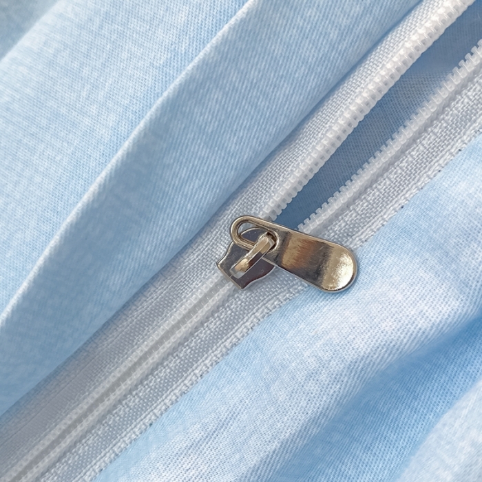 91家纺网 家纺一手货源 找家纺 昔可2022新款混搭纯色棋盘格套件四件套 奶蓝粉棋盘