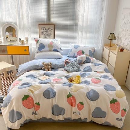 91家纺网 家纺一手货源 找家纺 （总）昔可2022新款印花全棉四件套跑量款