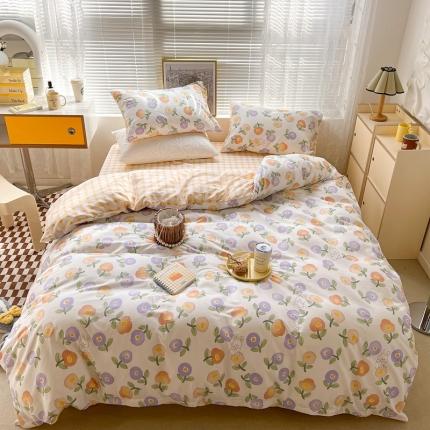 昔可2022新款印花全棉四件套跑量款 沉浸花园