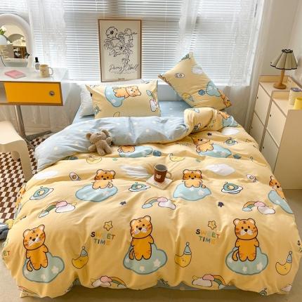 昔可2022新款印花全棉四件套跑量款 可爱虎