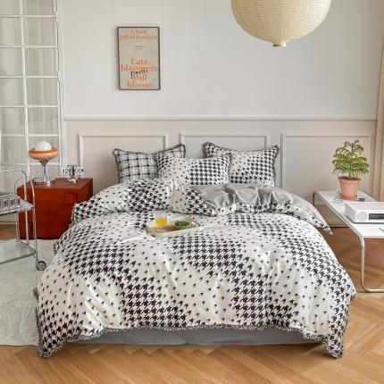 91家纺网 家纺一手货源 找家纺 （总）昔可2022新款流苏小香风系列四件套