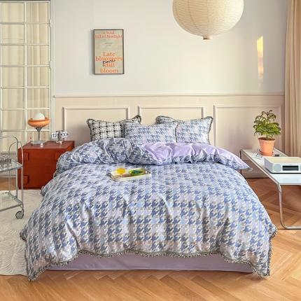 91家纺网 家纺一手货源 找家纺 （总）昔可2022新款流苏小香风系列四件套