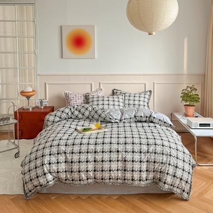 91家纺网 家纺一手货源 找家纺 （总）昔可2022新款流苏小香风系列四件套