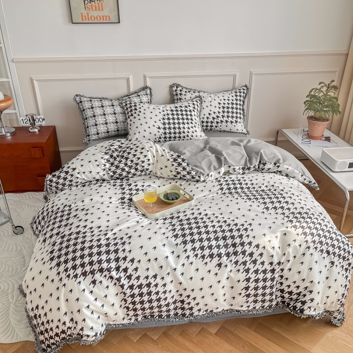 91家纺网 家纺一手货源 找家纺 （总）昔可2022新款流苏小香风系列四件套