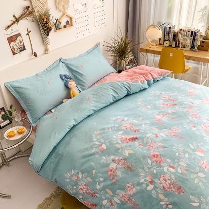 91家纺网 家纺一手货源 找家纺 （总）红馆 13070全棉印花系列四件套-易安阁实拍风格