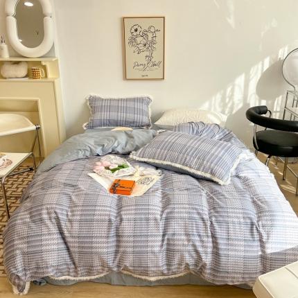 91家纺网 家纺一手货源 找家纺 （总）昔可2022新款流苏小香风系列四件套