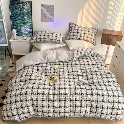 91家纺网 家纺一手货源 找家纺 （总）昔可2022新款流苏小香风系列四件套