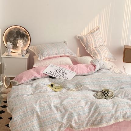 91家纺网 家纺一手货源 找家纺 （总）昔可2022新款流苏小香风系列四件套