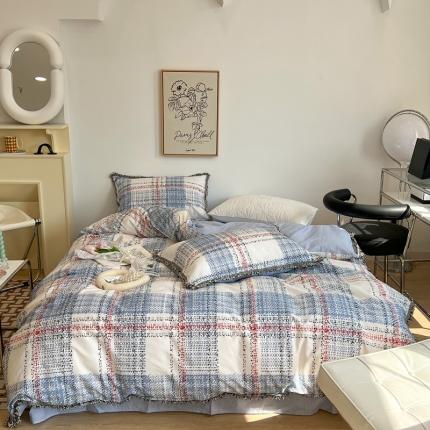 91家纺网 家纺一手货源 找家纺 （总）昔可2022新款流苏小香风系列四件套