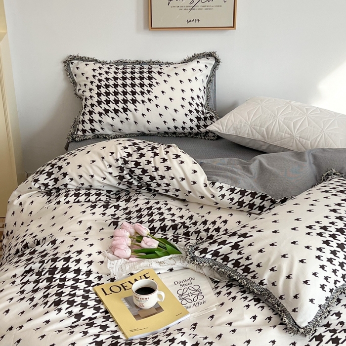 91家纺网 家纺一手货源 找家纺 （总）昔可2022新款流苏小香风系列四件套