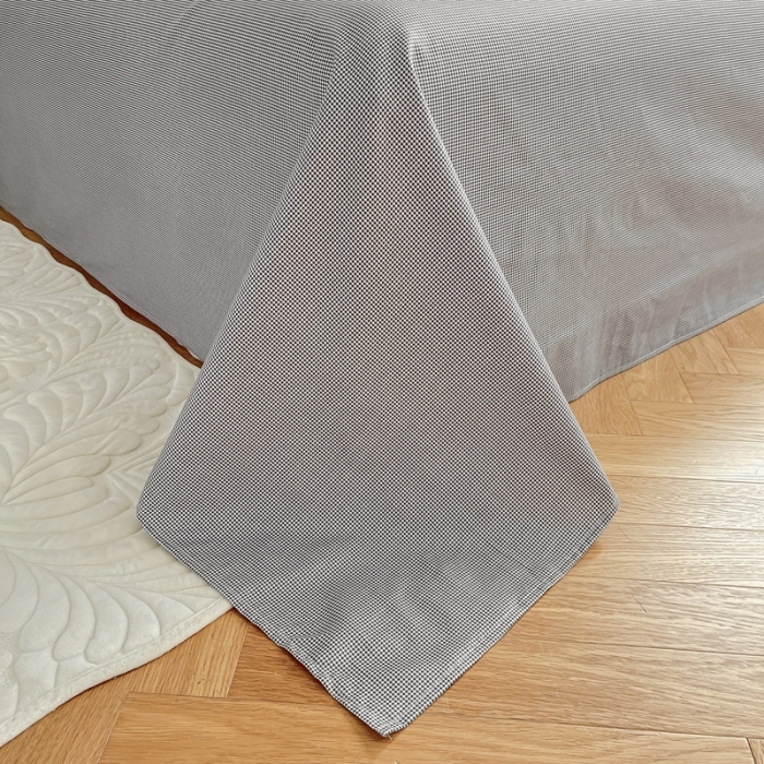 91家纺网 家纺一手货源 找家纺 昔可2022新款流苏小香风系列四件套 迷幻千鸟格 黑