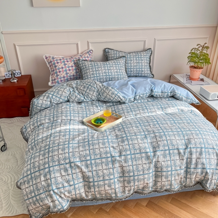 91家纺网 家纺一手货源 找家纺 昔可2022新款流苏小香风系列四件套 松岛香香