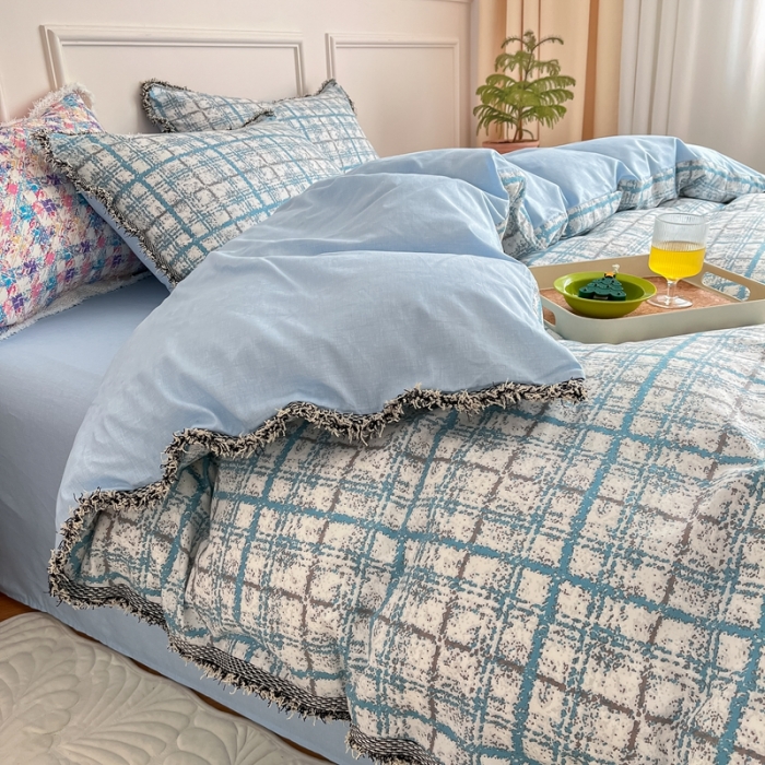 91家纺网 家纺一手货源 找家纺 昔可2022新款流苏小香风系列四件套 松岛香香