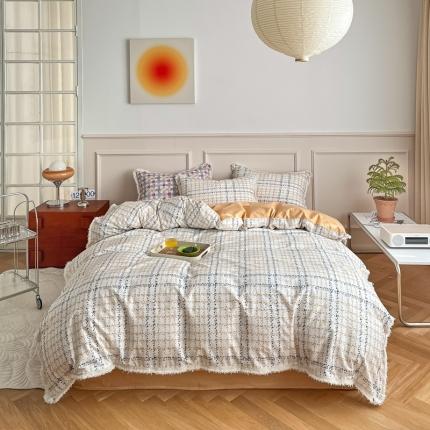 昔可2022新款流苏小香风系列四件套  香香金