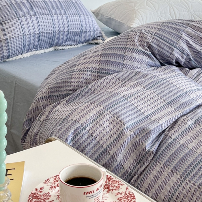 91家纺网 家纺一手货源 找家纺 昔可2022新款流苏小香风系列四件套 巴贝特蓝