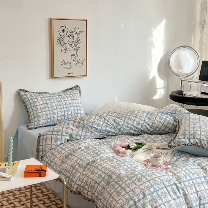 91家纺网 家纺一手货源 找家纺 昔可2022新款流苏小香风系列四件套  松岛香香