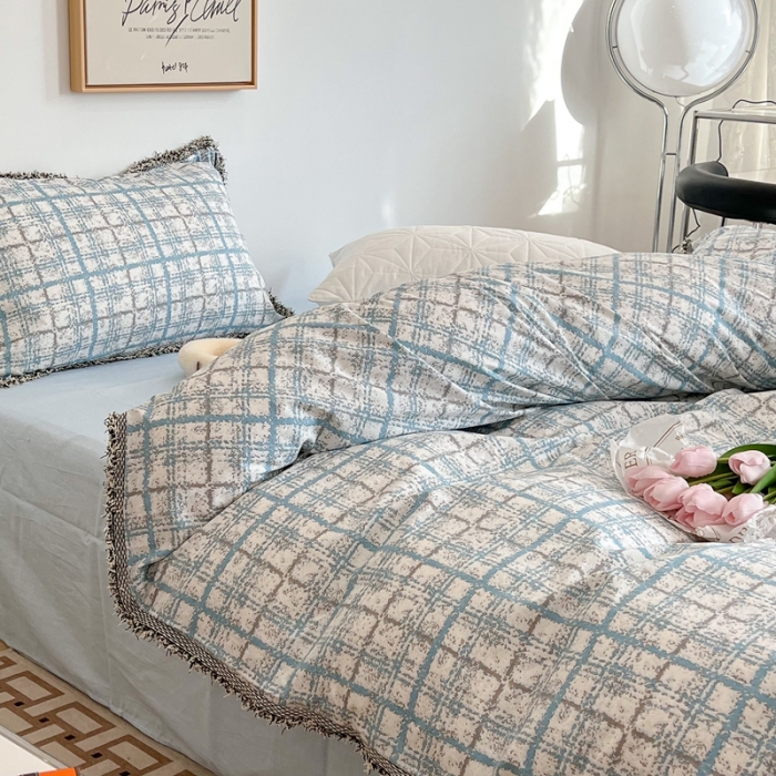 91家纺网 家纺一手货源 找家纺 昔可2022新款流苏小香风系列四件套  松岛香香