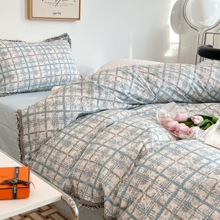 91家纺网 家纺一手货源 找家纺 昔可2022新款流苏小香风系列四件套  松岛香香