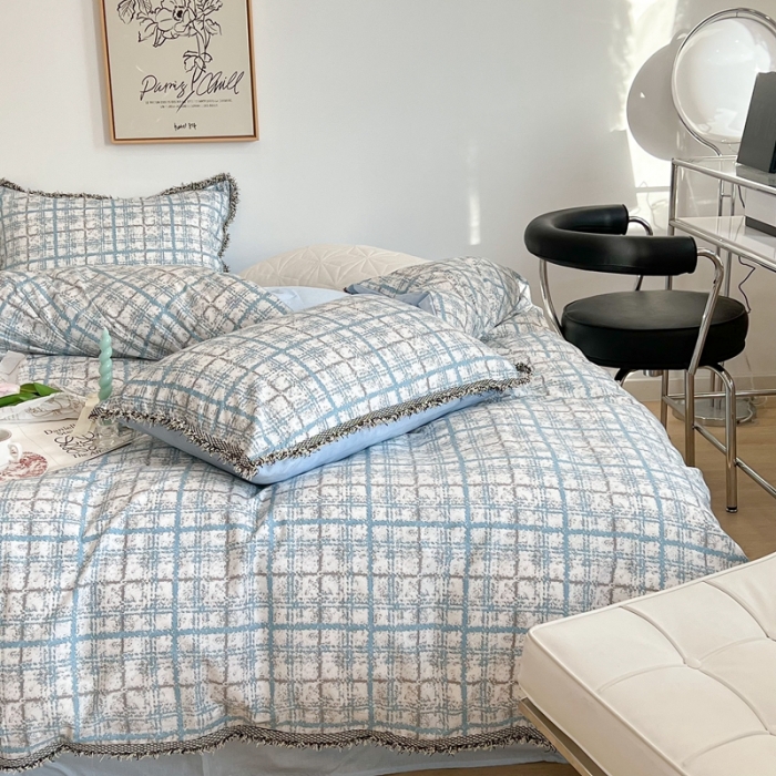 91家纺网 家纺一手货源 找家纺 昔可2022新款流苏小香风系列四件套  松岛香香