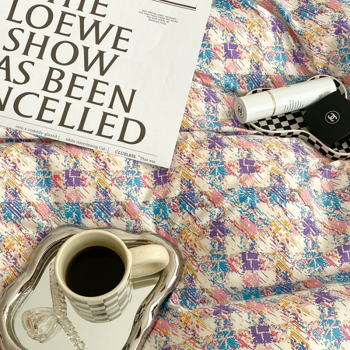 91家纺网 家纺一手货源 找家纺 昔可2022新款流苏小香风系列四件套 香香紫 流苏