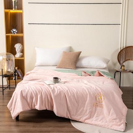 91家纺网 家纺一手货源 找家纺 （总）芯恋家居2025新款母婴级无印染大提花大豆春秋夏被