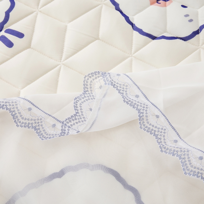 91家纺网 家纺一手货源 找家纺 （总）纽缦家纺 2022新款卡通菱形格床单床裙系列