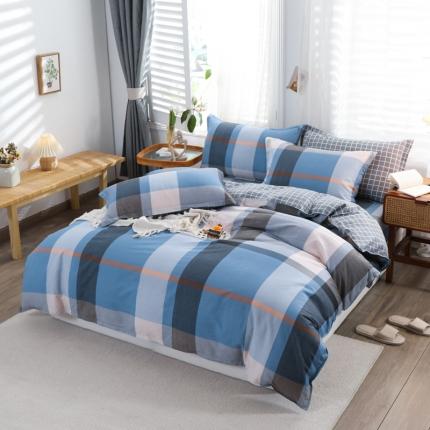 91家纺网 家纺一手货源 找家纺 铭成 2022新款全棉12868小清新系列四件套 锦尚格