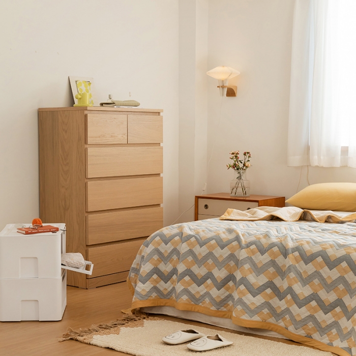 91家纺网 家纺一手货源 找家纺 吾秀家居 2022新款高端全棉针织提花毯波兰黄