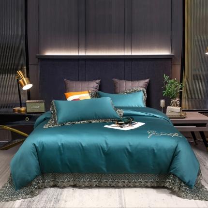 欧乐蒂 2022新款60支长绒棉四件套-梦巴黎 梦巴黎-宝绿